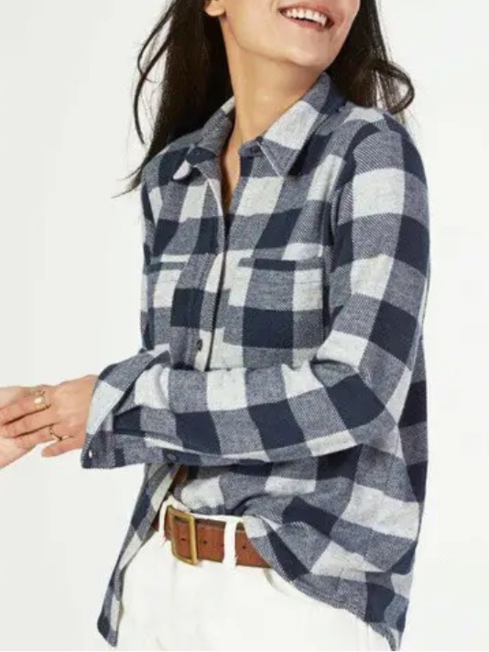 Faherty Legend Sweater Button Down Shirt in Arctic Buffalo